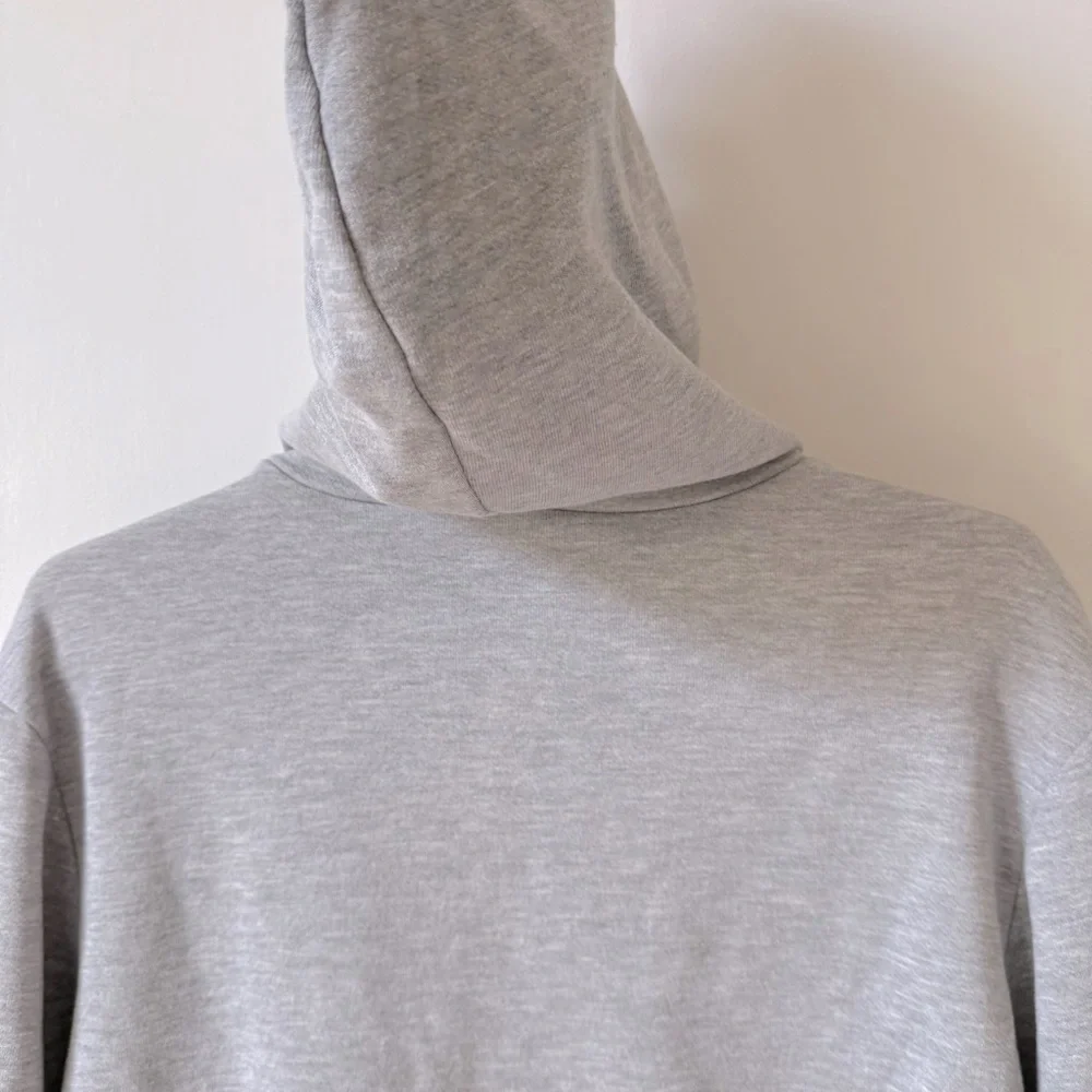 ALO Yoga Routine Cropped Zip Hoodie Jacket in Athletic Heather Grey - Picture 9 of 13